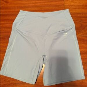 Gymshark Women’s Light Blue High-Waist Crossover Biker Shorts
